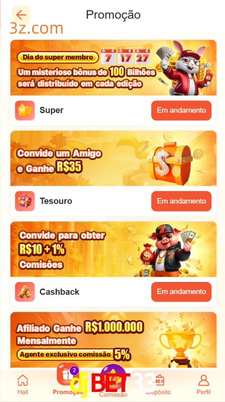 Bônus e Promoções
